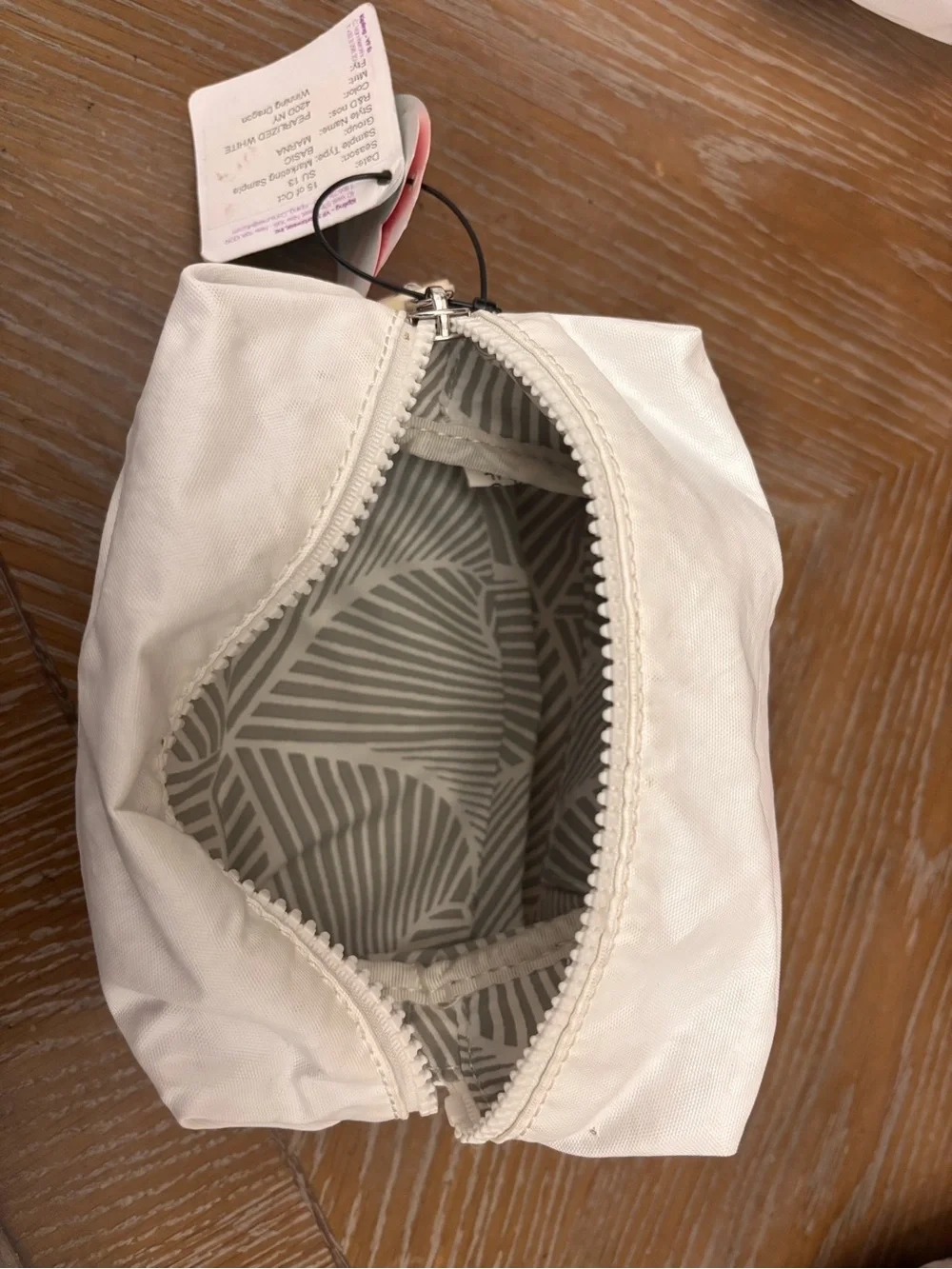 Kipling Cosmetic Makeup Bag Pearlized White NWT